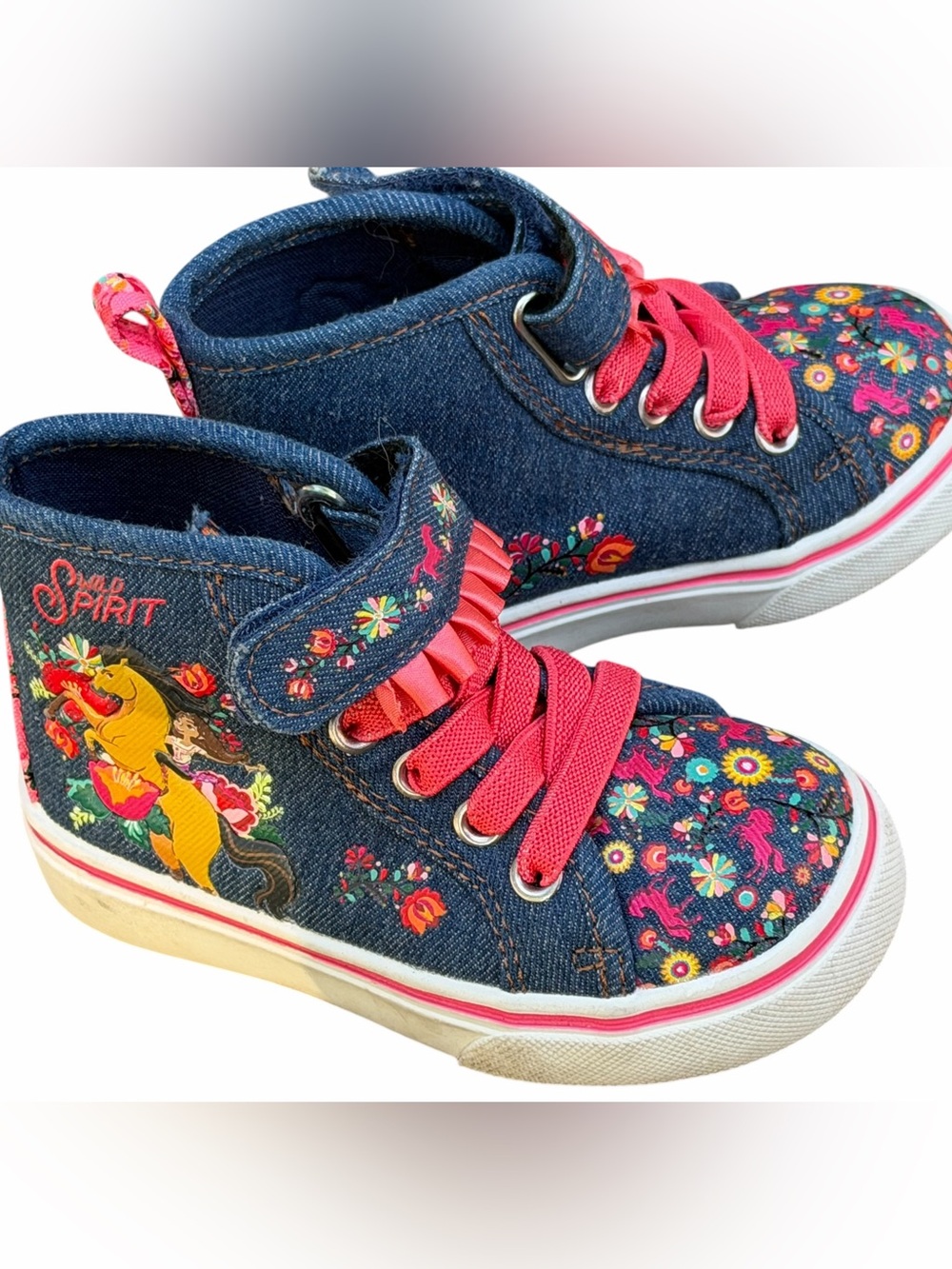 Spirit girls youth high top sneaker shoes size 7